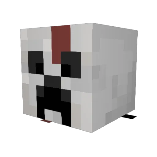hmp4e Minecraft avatar head, 3D render