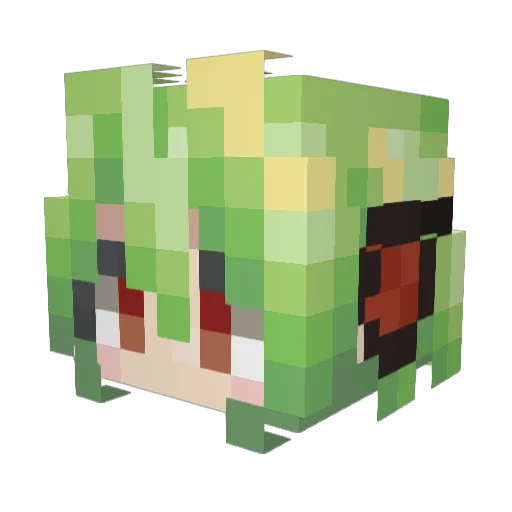 hmphf Minecraft avatar head, 3D render