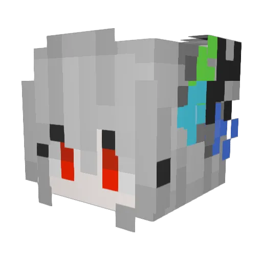 hmqhhhh Minecraft avatar head, 3D render