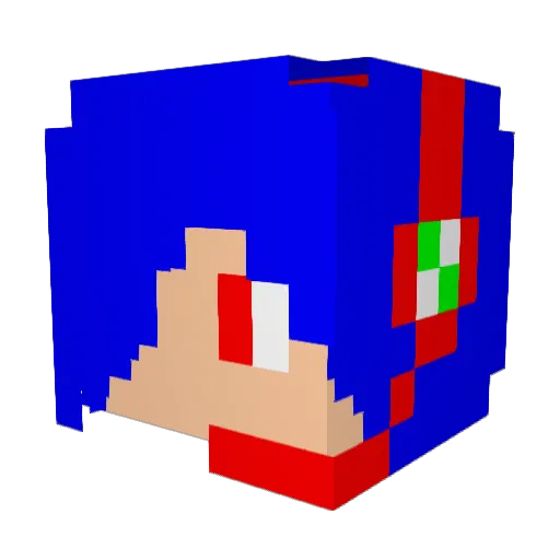 hms9611 Minecraft avatar head, 3D render