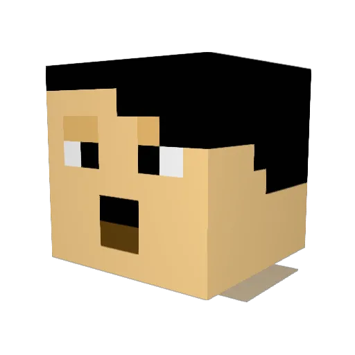 hmz224 Minecraft avatar head, 3D render