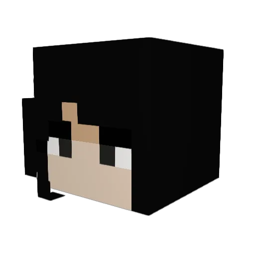 hmzl Minecraft avatar head, 3D render