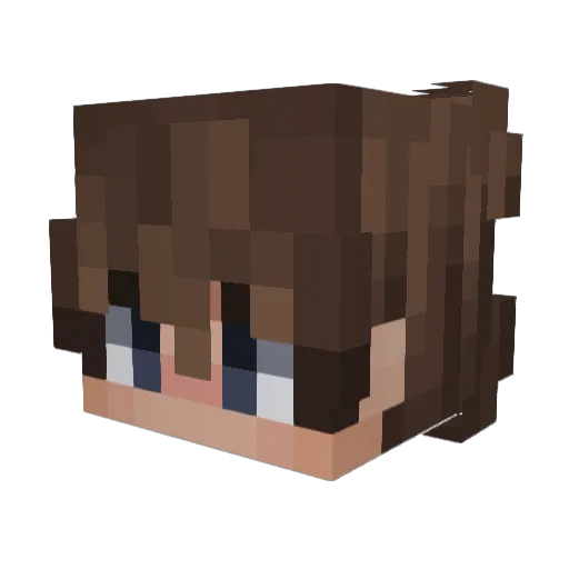 hn774a Minecraft avatar head, 3D render