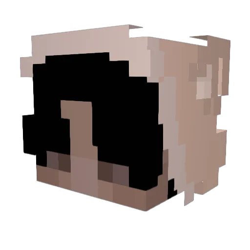 hndls Minecraft avatar head, 3D render