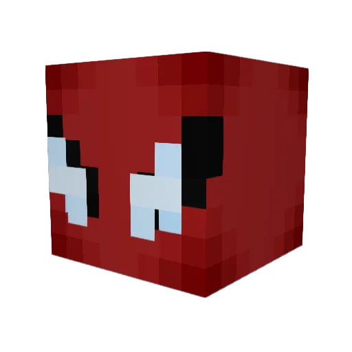 hness Minecraft avatar head, 3D render