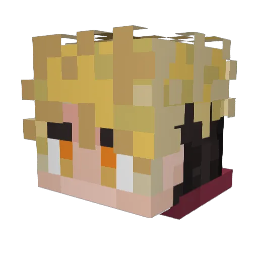 hnm1001 Minecraft avatar head, 3D render