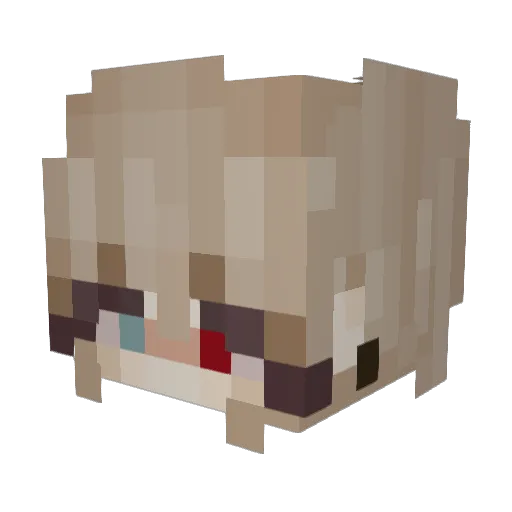 hnoq Minecraft avatar head, 3D render