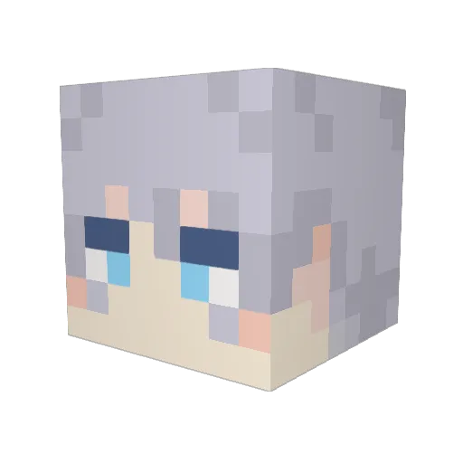 hntmaaaa Minecraft avatar head, 3D render