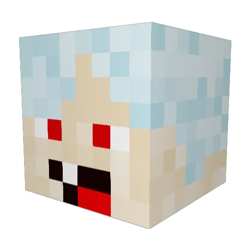 ho_one Minecraft avatar head, 3D render