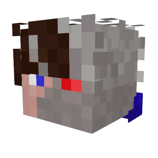 hoaj Minecraft avatar head, 3D render