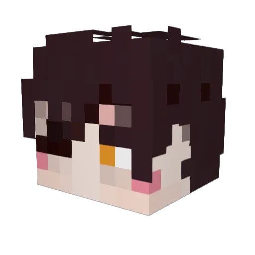 hoance Minecraft avatar head, 3D render