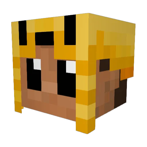 hobbitmine Minecraft avatar head, 3D render