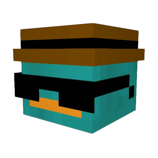 hobbyf Minecraft avatar head, 3D render