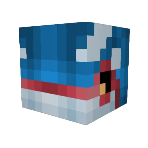 hobnobshark Minecraft avatar head, 3D render