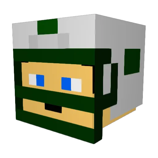 hobo2012 Minecraft avatar head, 3D render