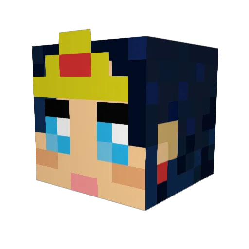 hobogem Minecraft avatar head, 3D render