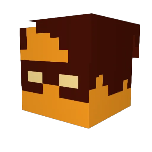 hockeychick Minecraft avatar head, 3D render