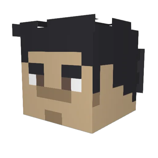hocus12345 Minecraft avatar head, 3D render