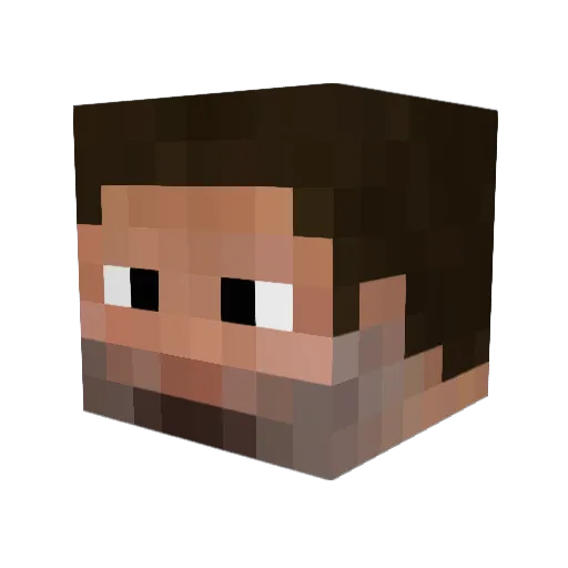 hodavame Minecraft avatar head, 3D render