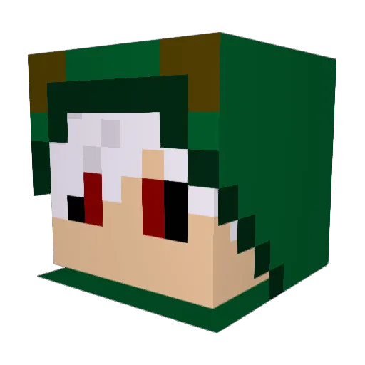 hoebgone Minecraft avatar head, 3D render