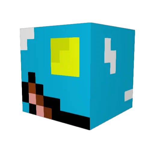 hoehorse Minecraft avatar head, 3D render