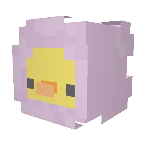 hoenk Minecraft avatar head, 3D render