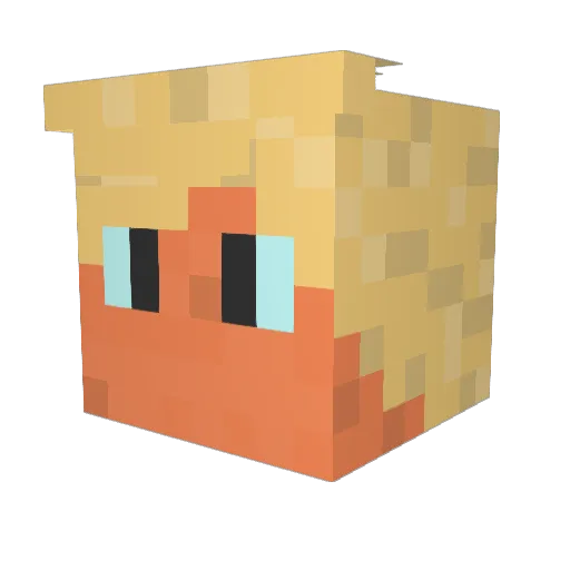 hoerning1 Minecraft avatar head, 3D render