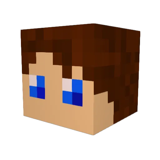 hoewhen Minecraft avatar head, 3D render