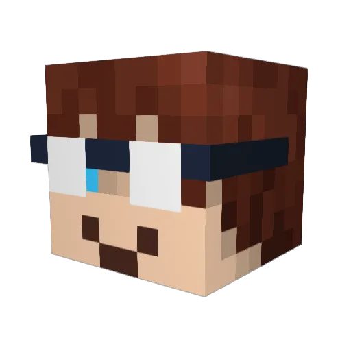 hoeyer Minecraft avatar head, 3D render