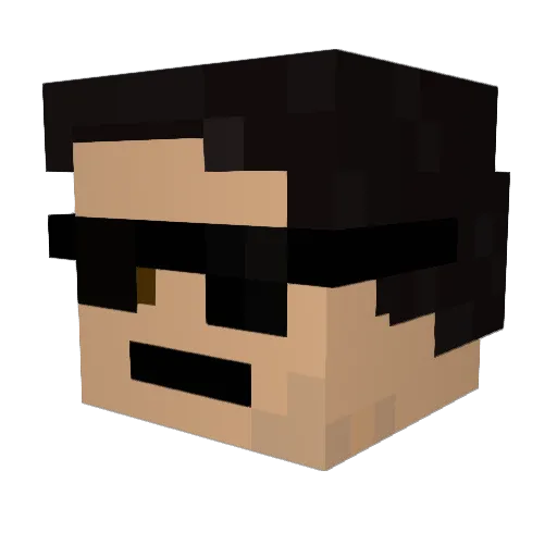 hoffife Minecraft avatar head, 3D render