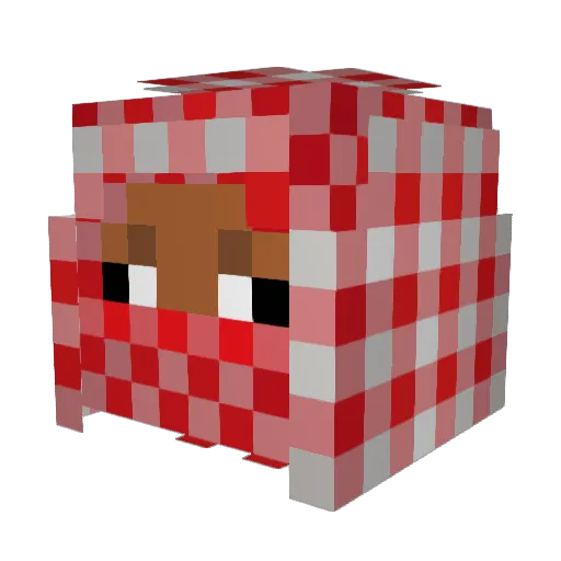 hoffleat Minecraft avatar head, 3D render