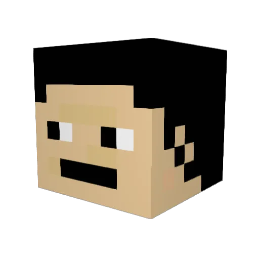 hoffstar Minecraft avatar head, 3D render