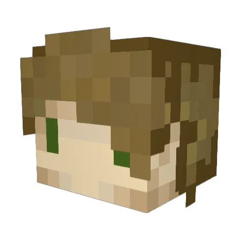 hoganstark Minecraft avatar head, 3D render