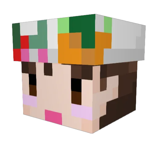 hogee Minecraft avatar head, 3D render