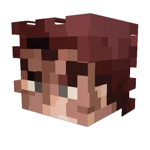 hohahahaha Minecraft avatar head, 3D render