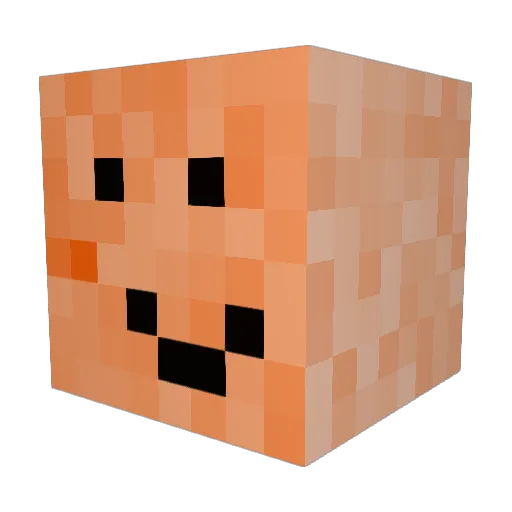 hohazu Minecraft avatar head, 3D render