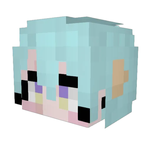 hohohohou Minecraft avatar head, 3D render