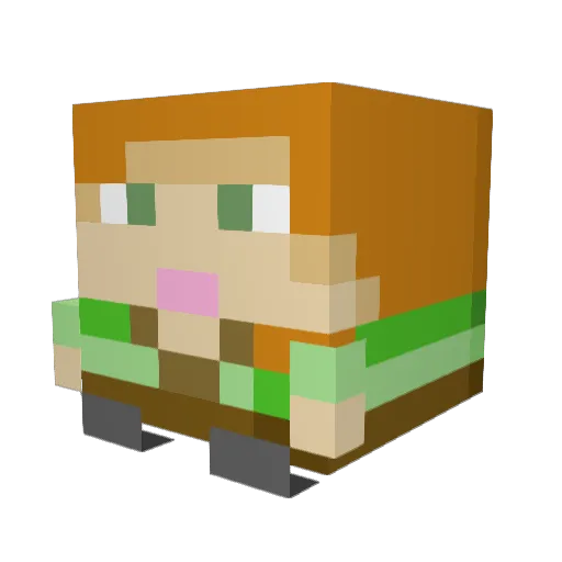 hohomanha Minecraft avatar head, 3D render