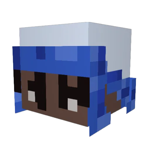 hohux Minecraft avatar head, 3D render