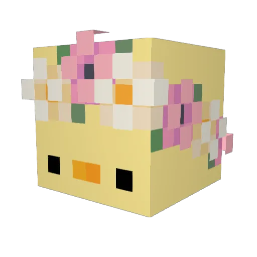 hoingouo Minecraft avatar head, 3D render