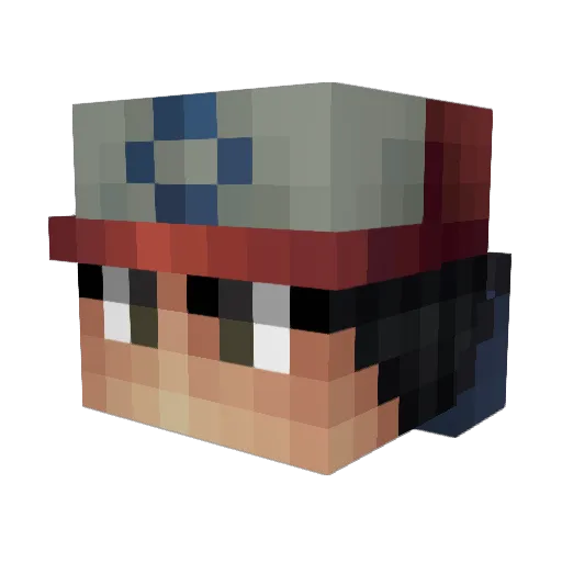 hoki8 Minecraft avatar head, 3D render