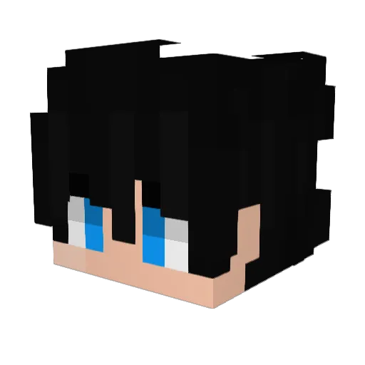 hokuai Minecraft avatar head, 3D render