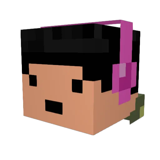 hokumoros Minecraft avatar head, 3D render