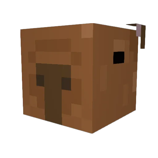 holat Minecraft avatar head, 3D render