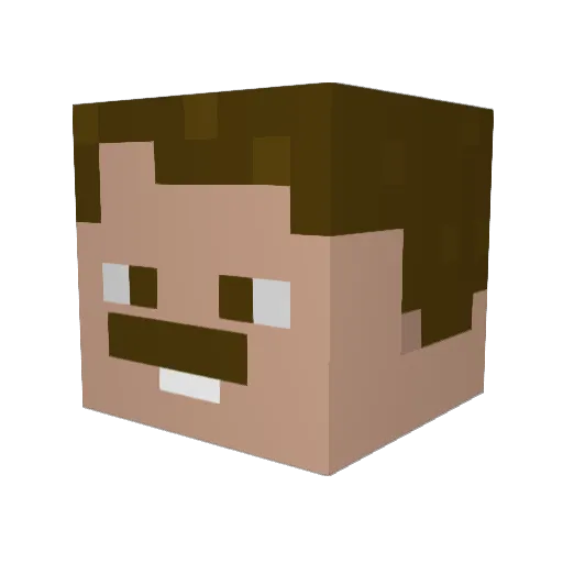 holdember Minecraft avatar head, 3D render