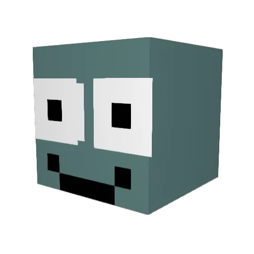 holeinthehead Minecraft avatar head, 3D render