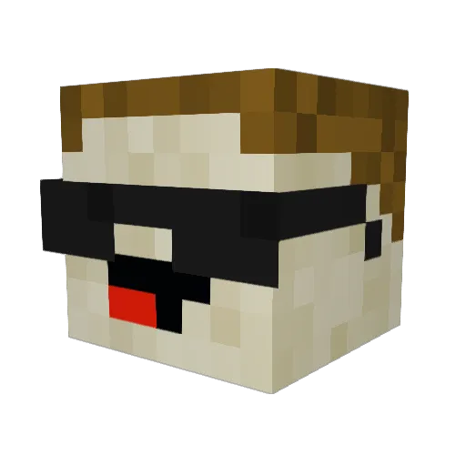 holffi Minecraft avatar head, 3D render
