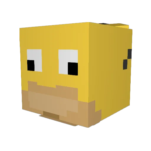 holikita Minecraft avatar head, 3D render