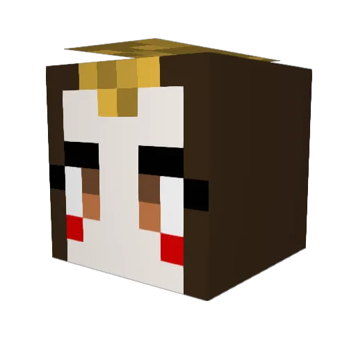 hollieweng Minecraft avatar head, 3D render