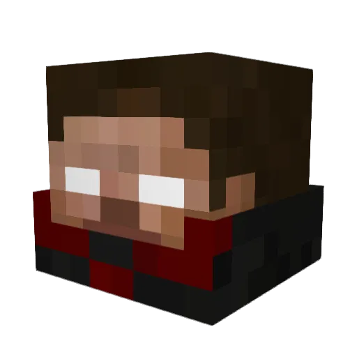 hollow3killer Minecraft avatar head, 3D render